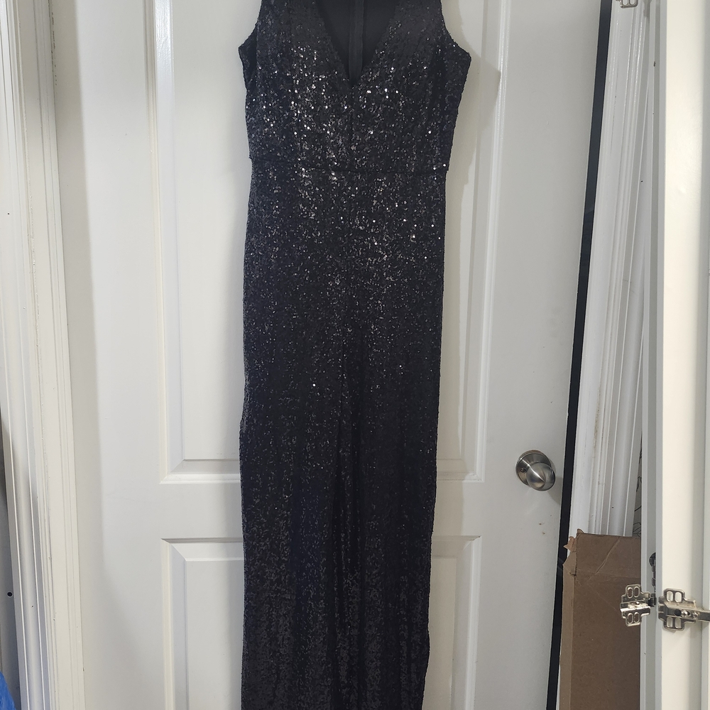 Emerald Sundae Black Sequin Dress
